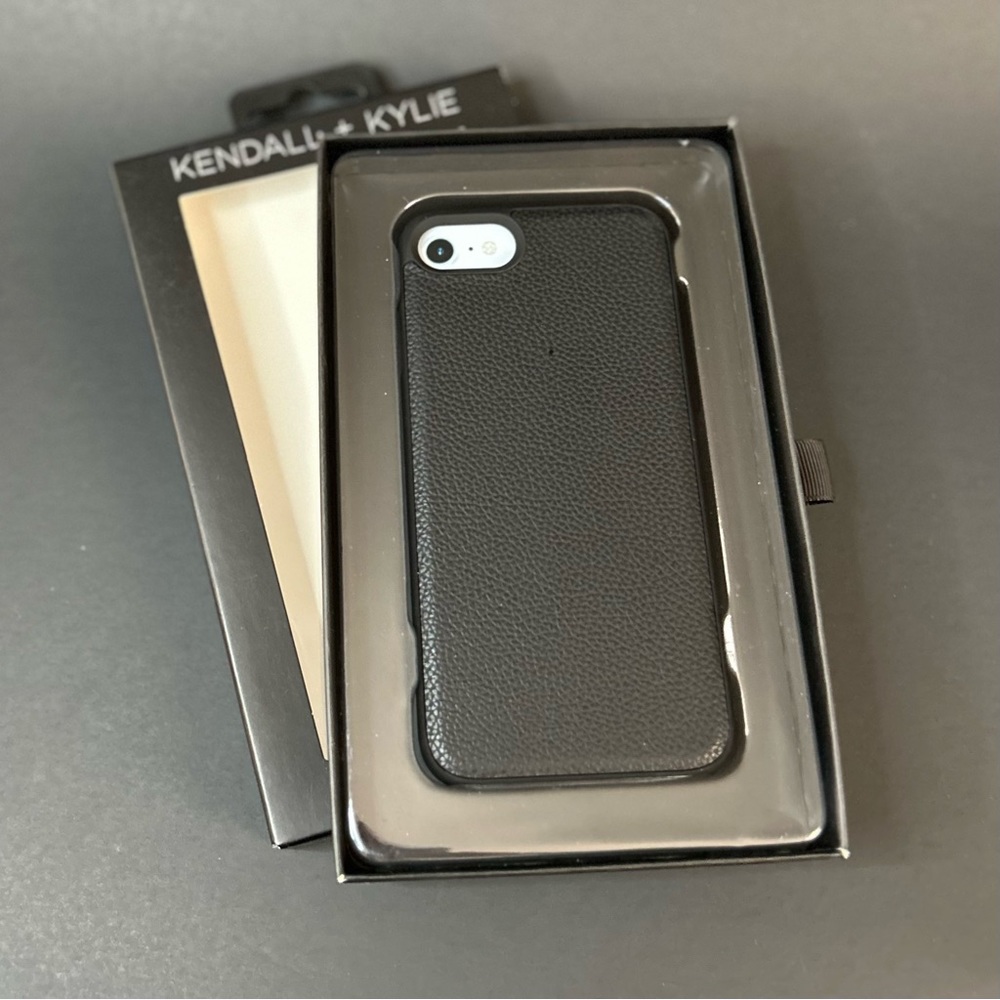 Kendall and Kylie Snap-On Black Leather iPhone 7/8 Case